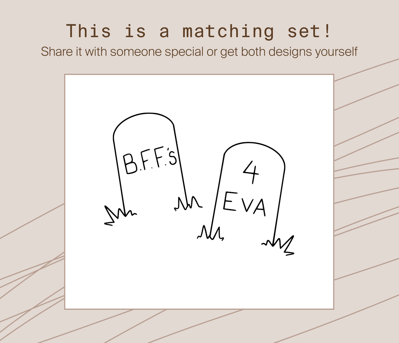 matching tattoo set gravestones