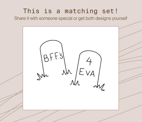 matching tattoo set gravestones