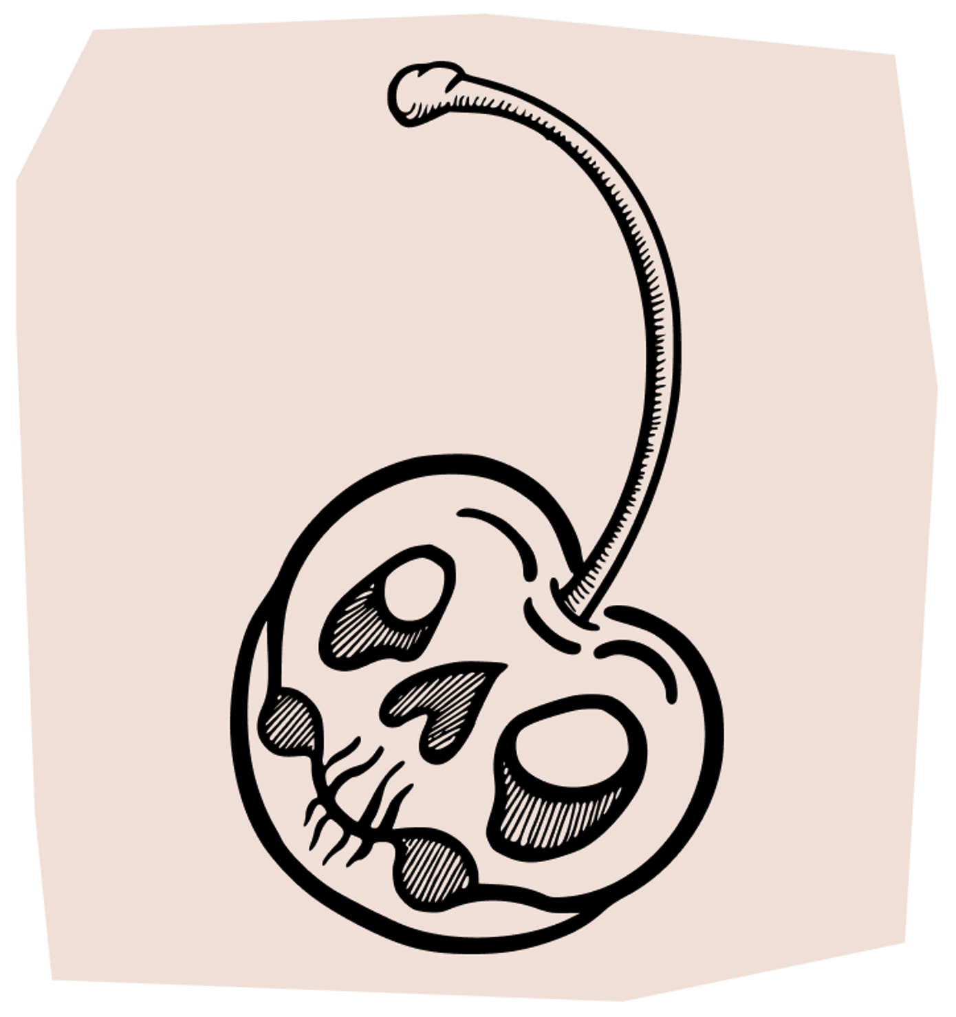 spooky cherry tattoo