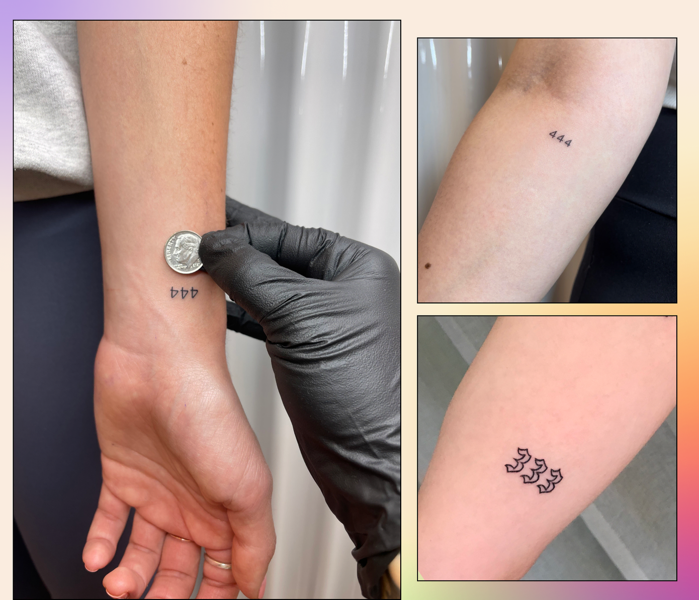 angel number tattoos on arm