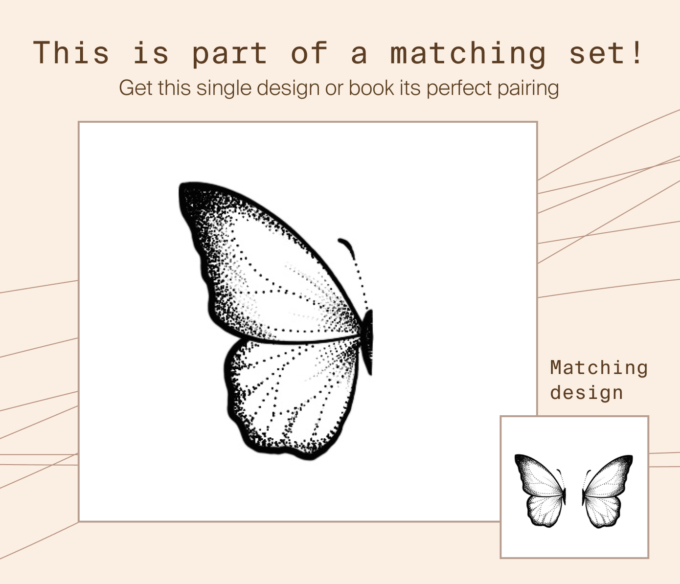 matching butterfly tattoos