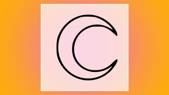 crescent moon flash tattoo design