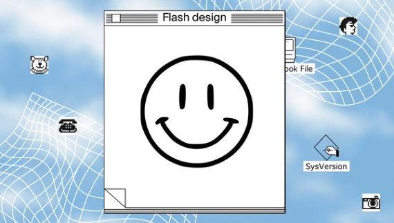 flash design smiley face tattoo