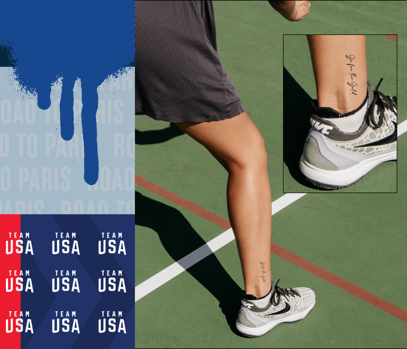 go for the gold tattoo on ankle