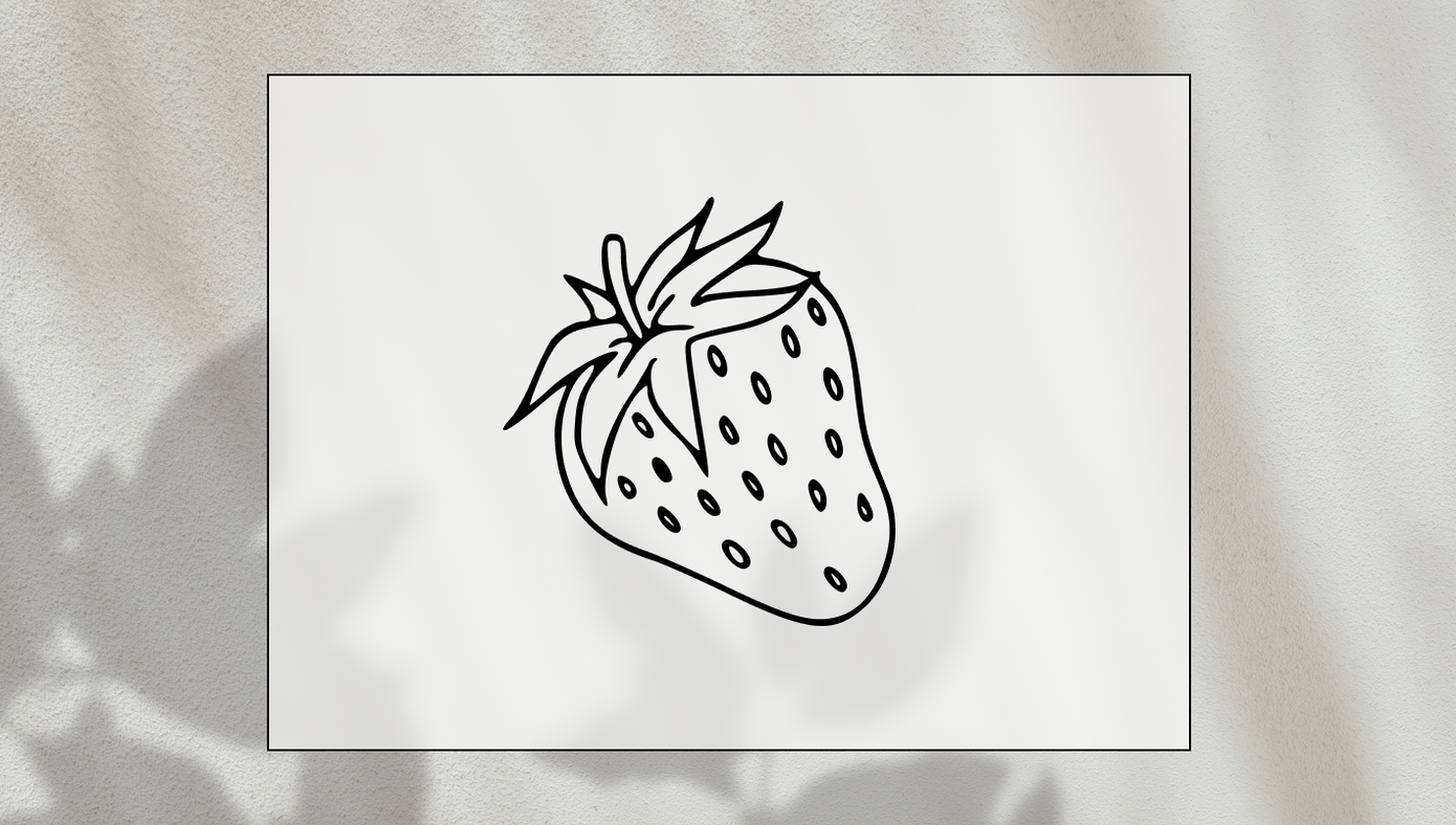 strawberry flash tattoo design