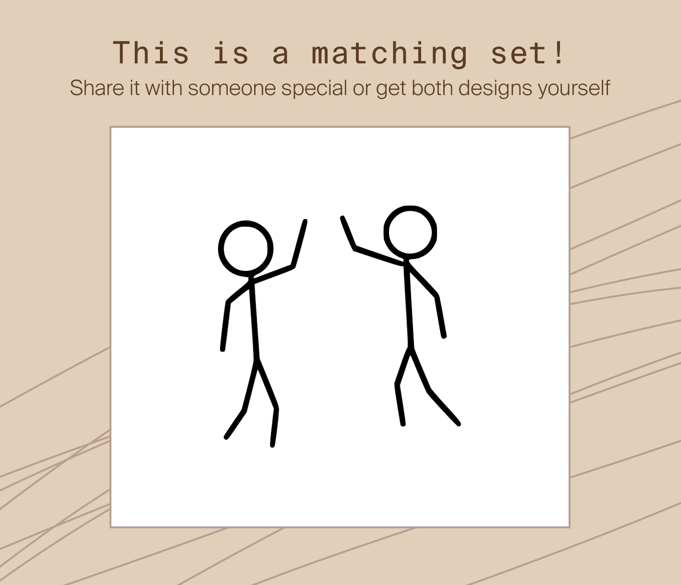 stick figure high five tattoo