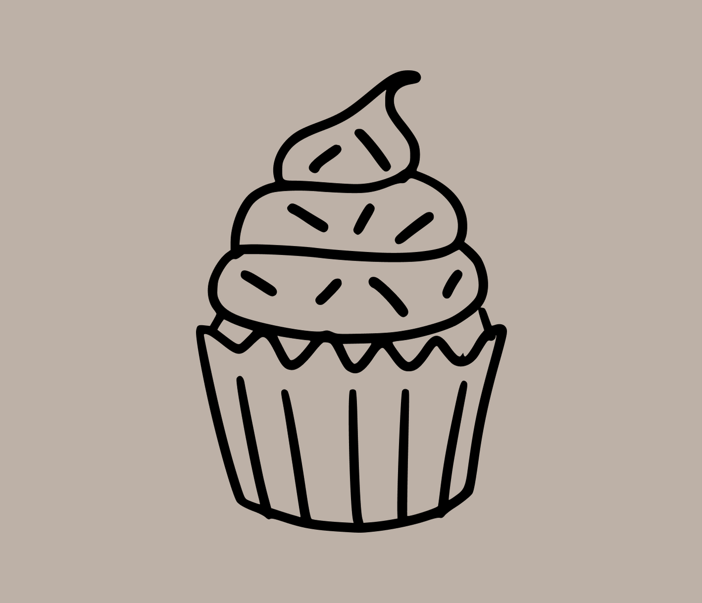 cupcake tattoo design template
