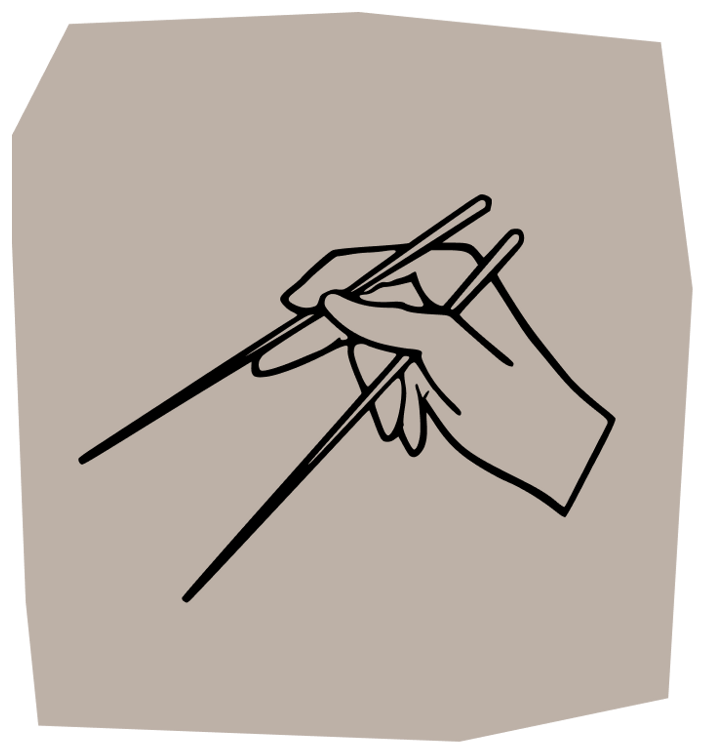 chopsticks in hand tattoo