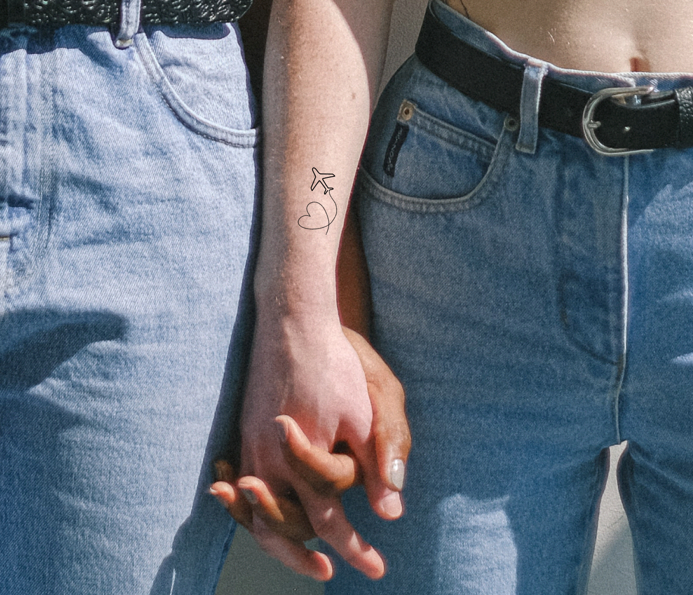 airplane tattoo matching idea