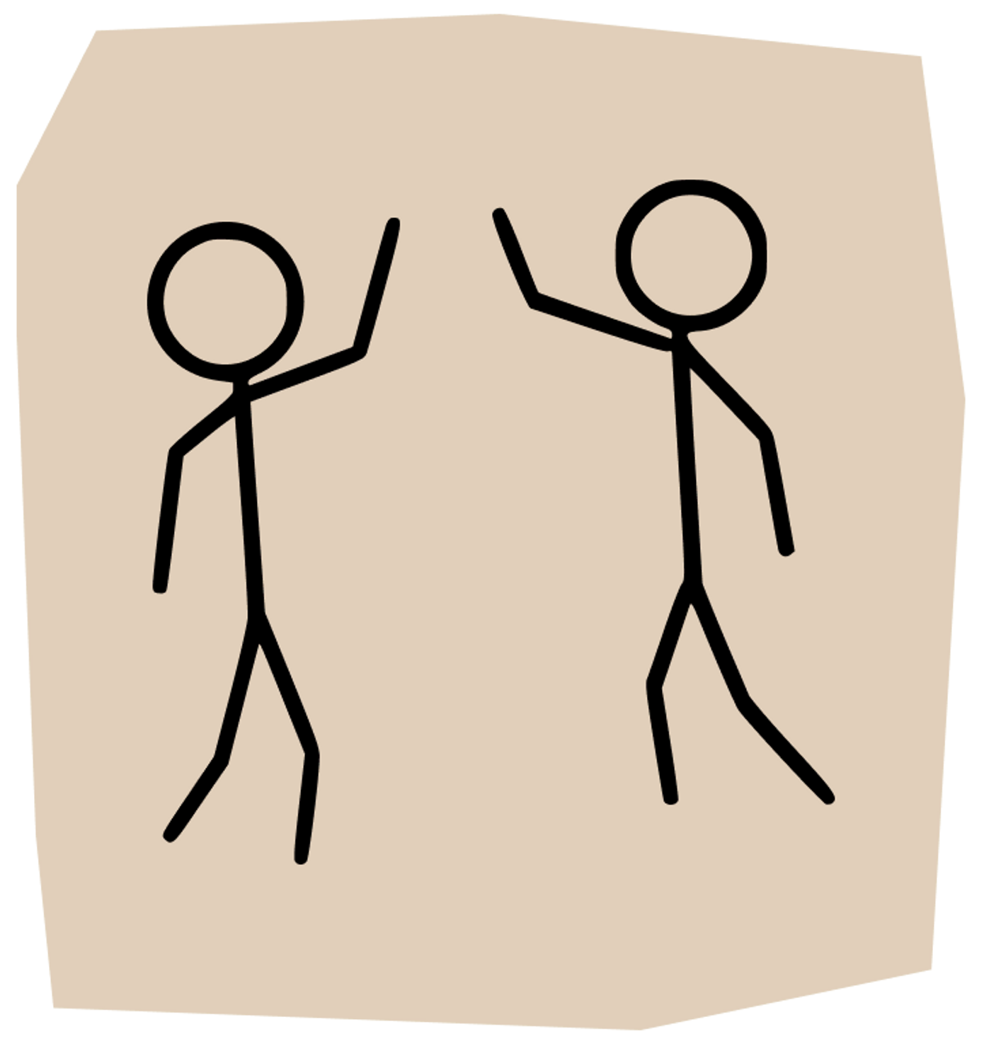stick figure high five tattoo