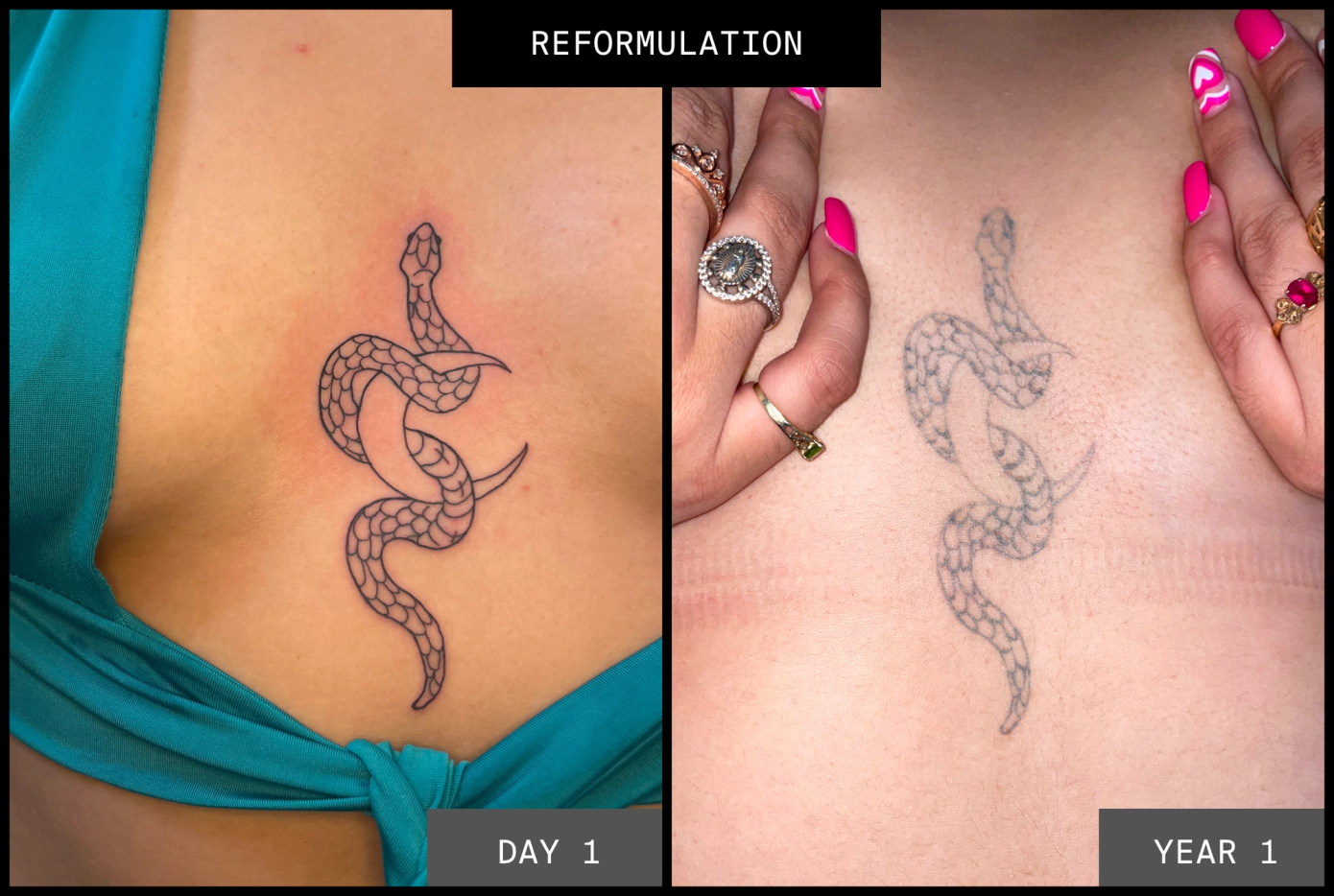 Temporary Snake Tattoo Reformulated Ephemeral