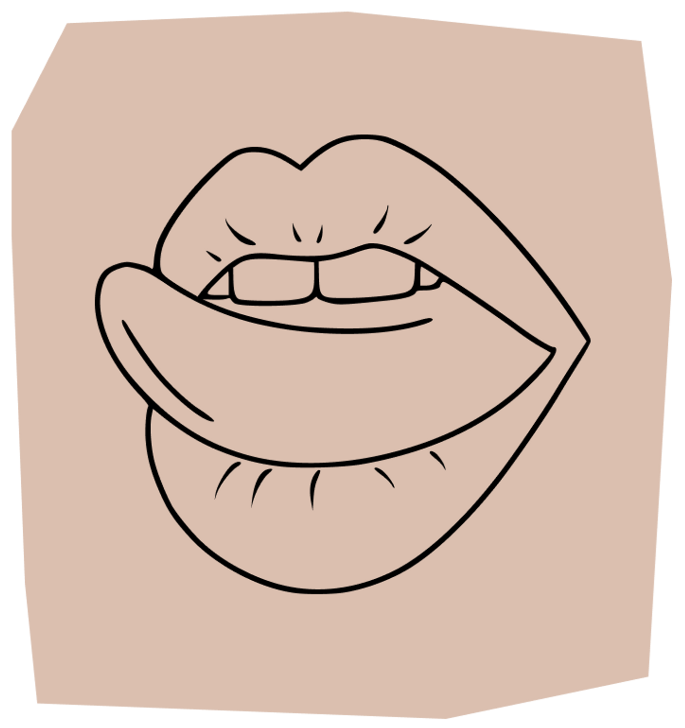 licking lips tattoo