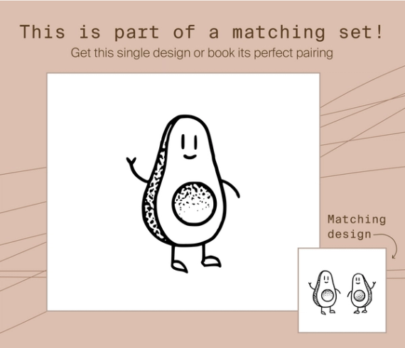 half an avocado tattoo