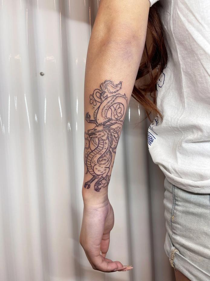 ephemeres Tattoo-Kunstfoto von Los Angeles