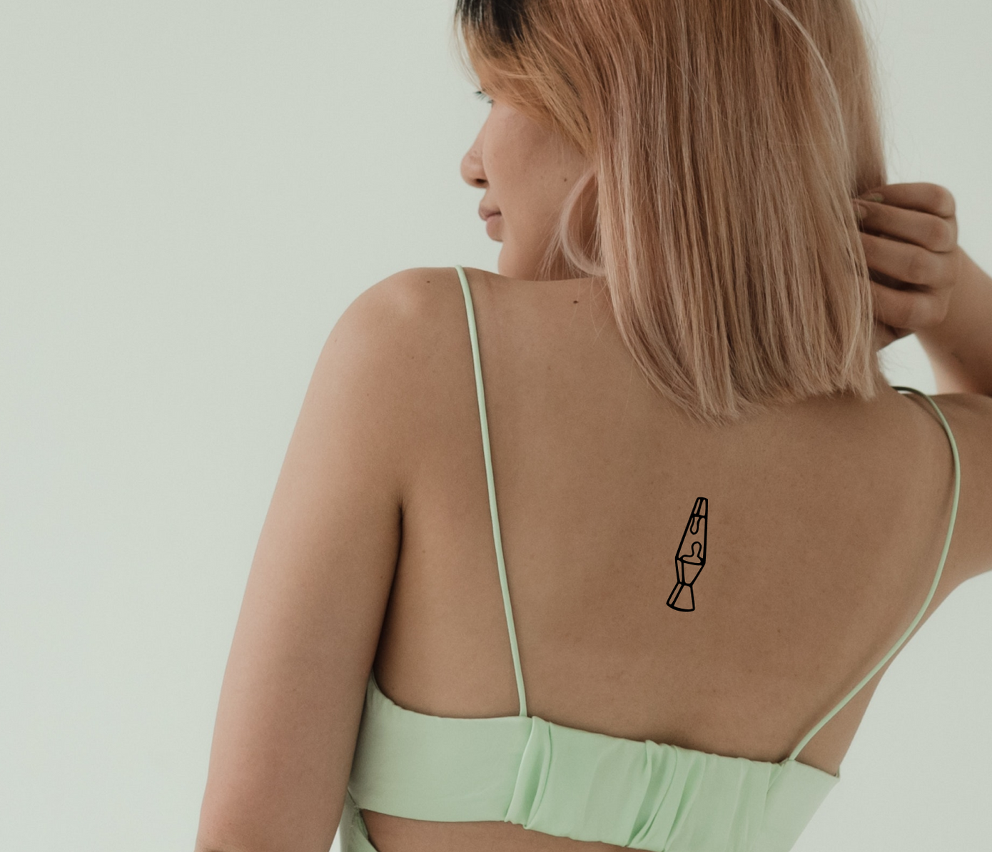 lava lamp tattoo on back