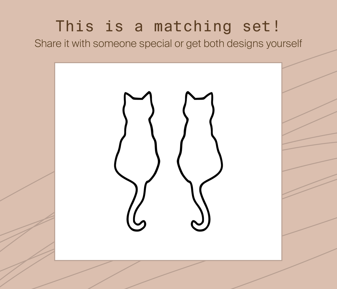 matching sitting cat tattoos
