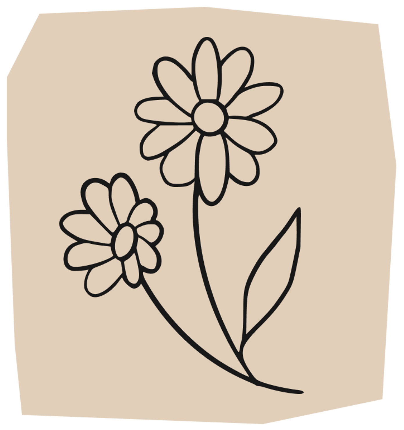two daisies tattoo design