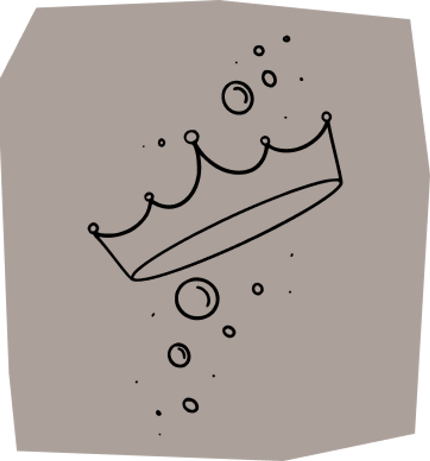 crown and bubble little mermaid tattoo