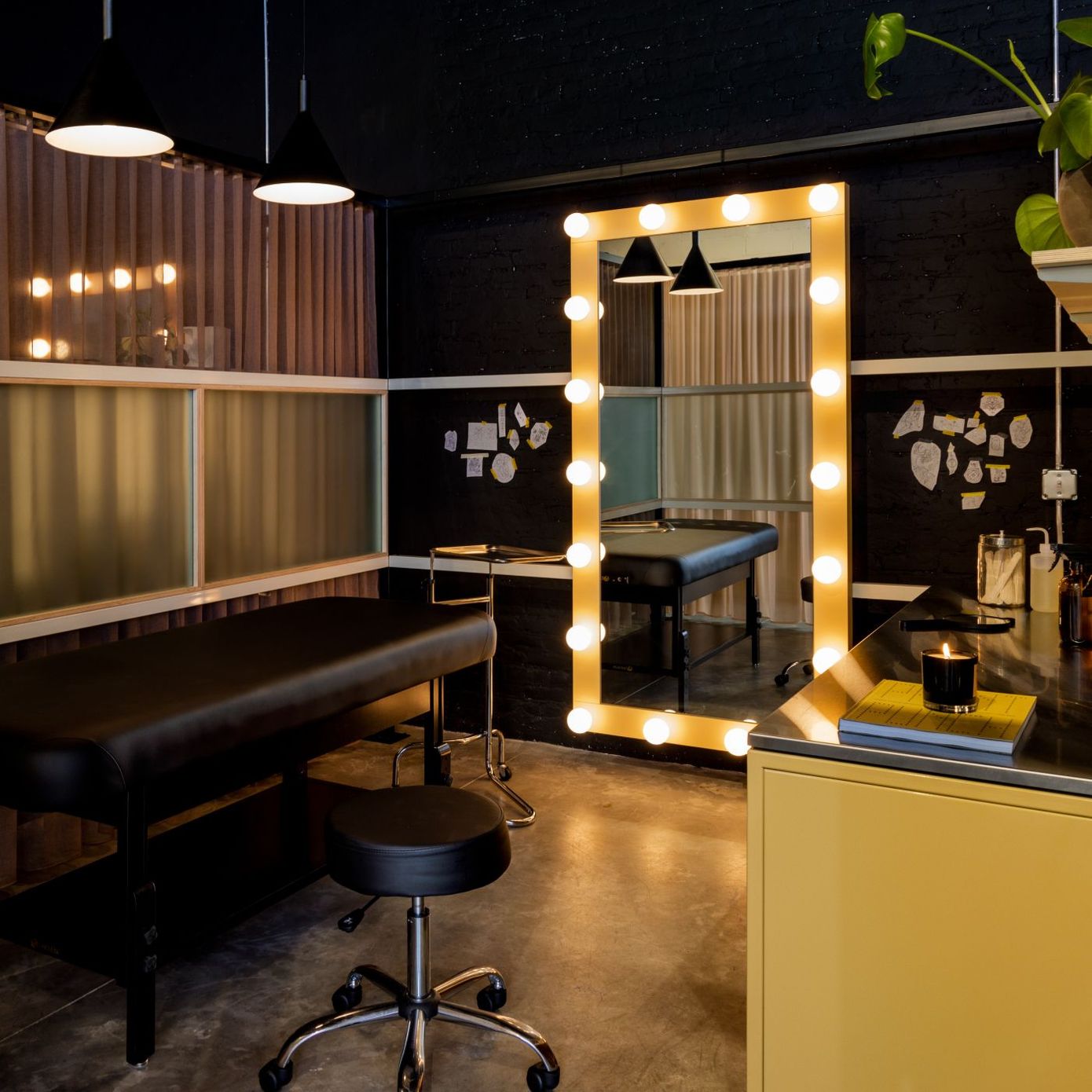 incense and design details at ephemeral tattoo studio