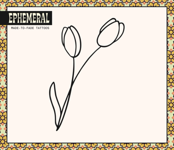 tattoo design of two tulips