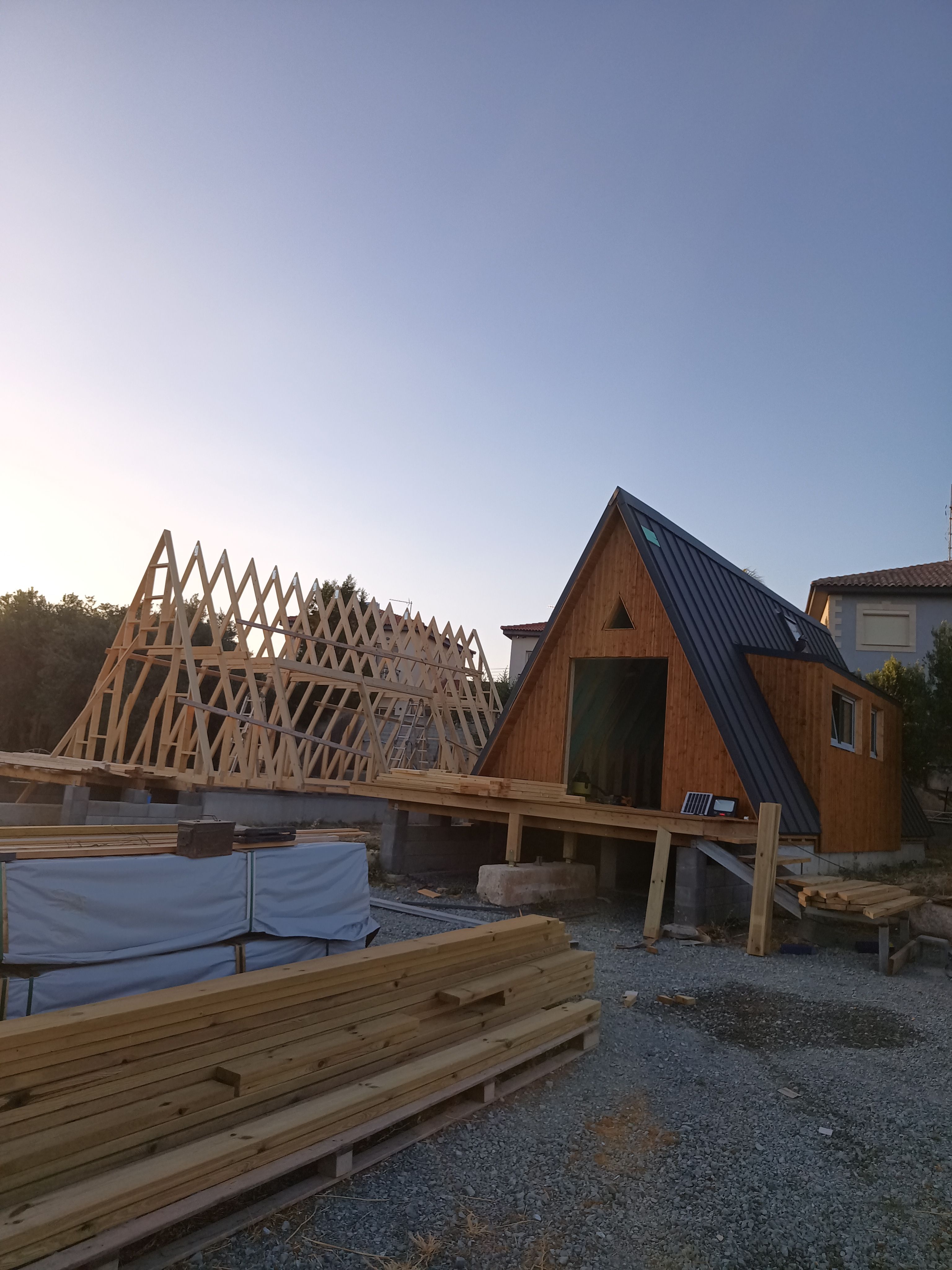 Solo+ 100 A-frame tiny house build in Cyprus