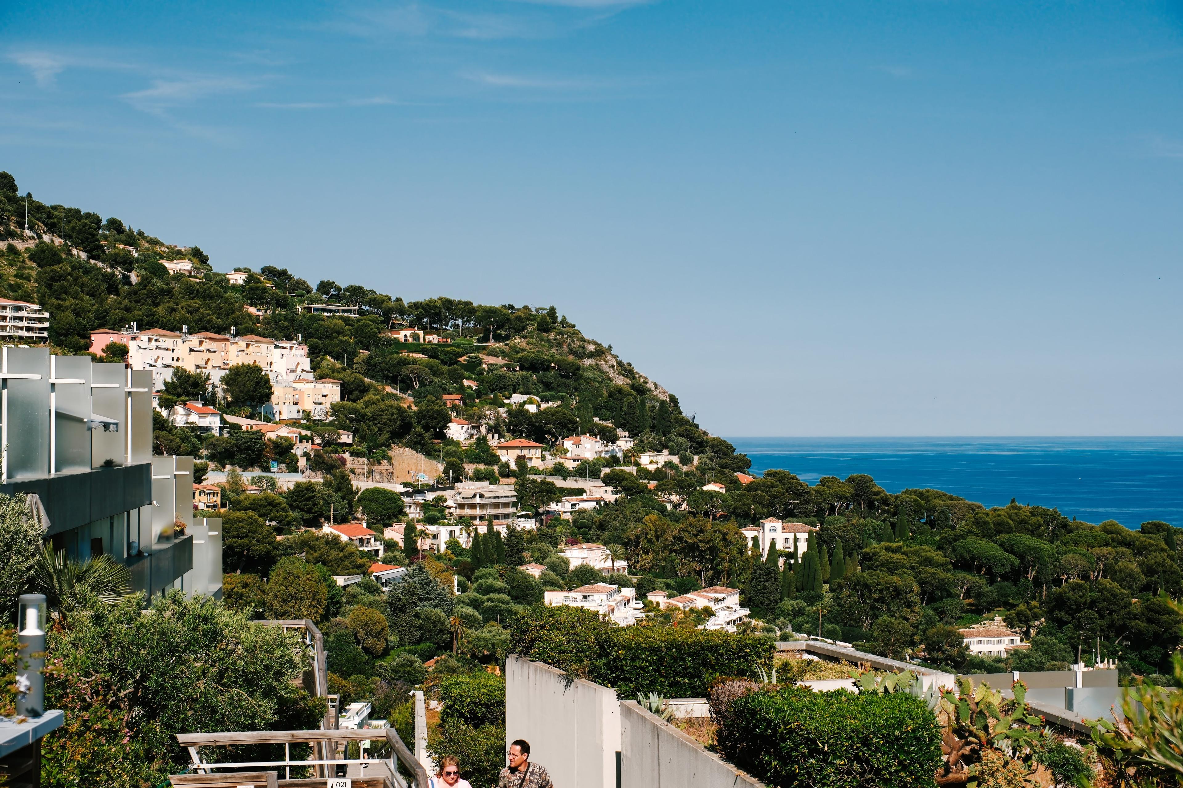 View over the hillside town of Nice with the Mediterranean Sea in the background, taken during the Avrame France trip