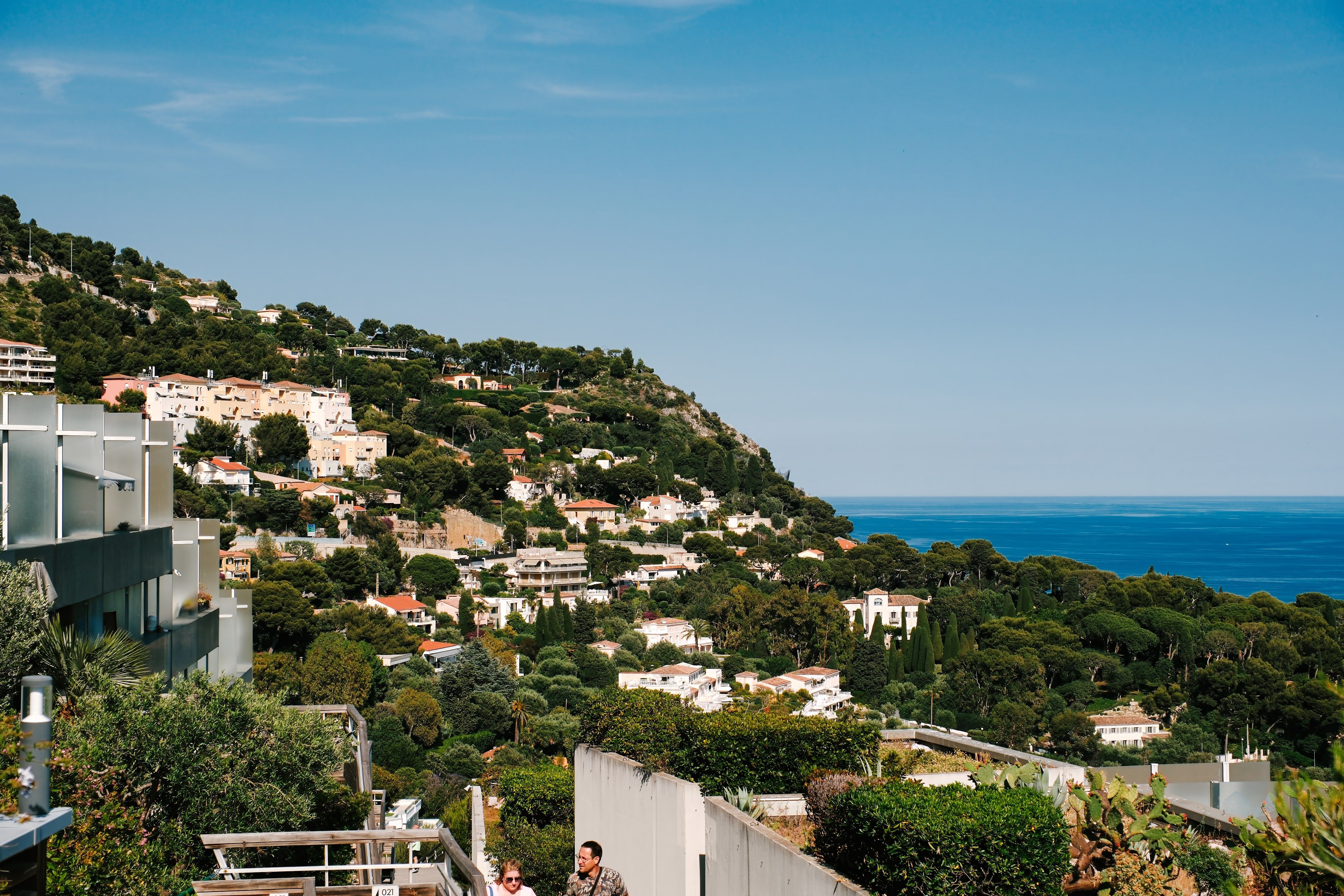 View over the hillside town of Nice with the Mediterranean Sea in the background, taken during the Avrame France trip