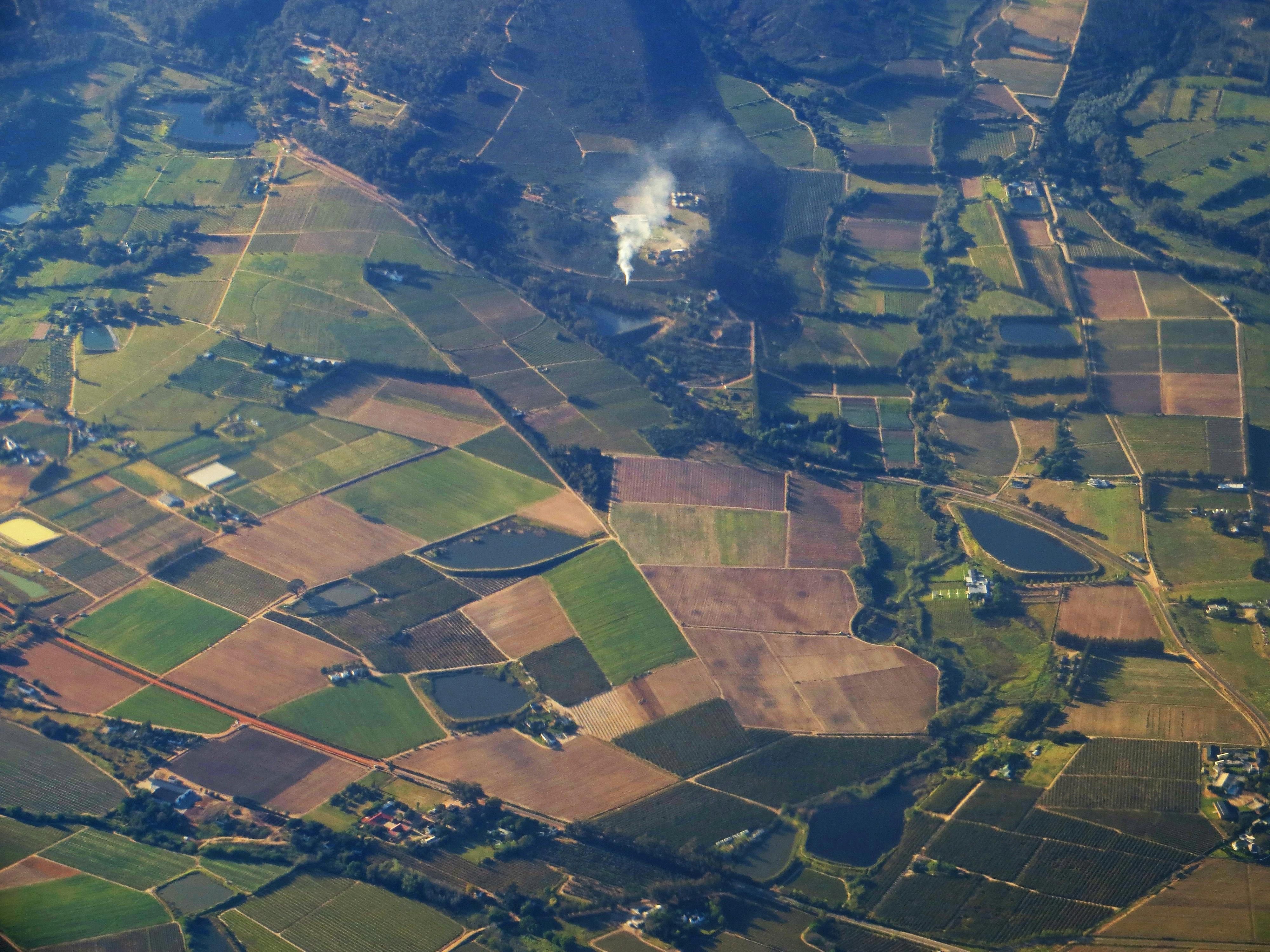 Drone view of fields