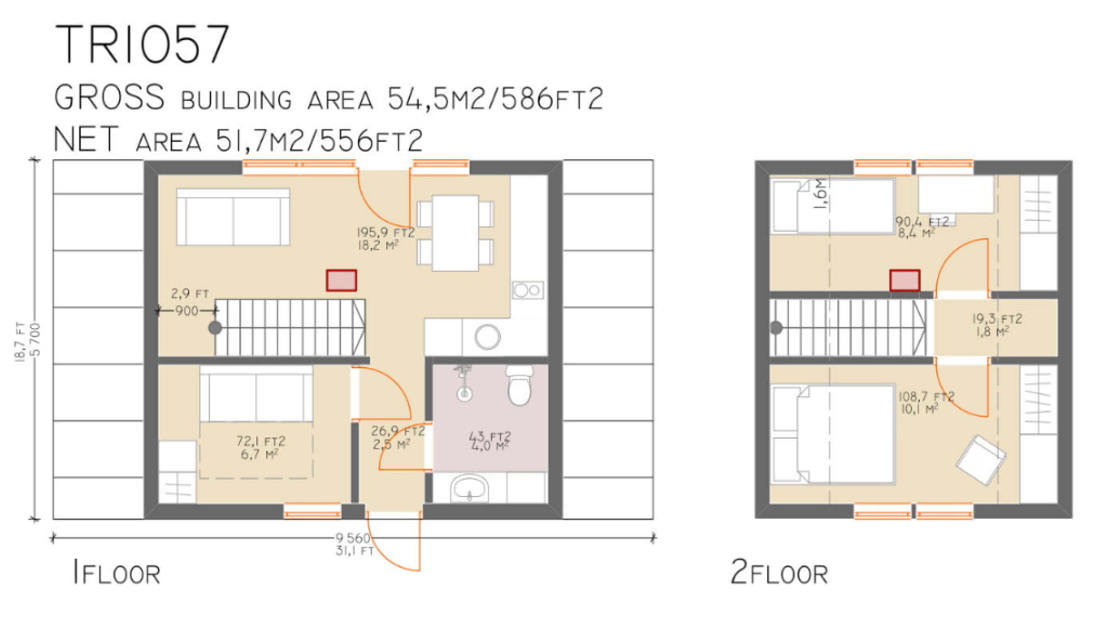 Trio 57 floorplans