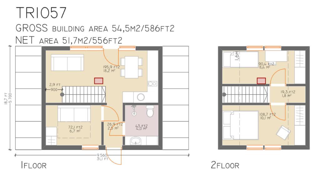 Trio 57 floorplans