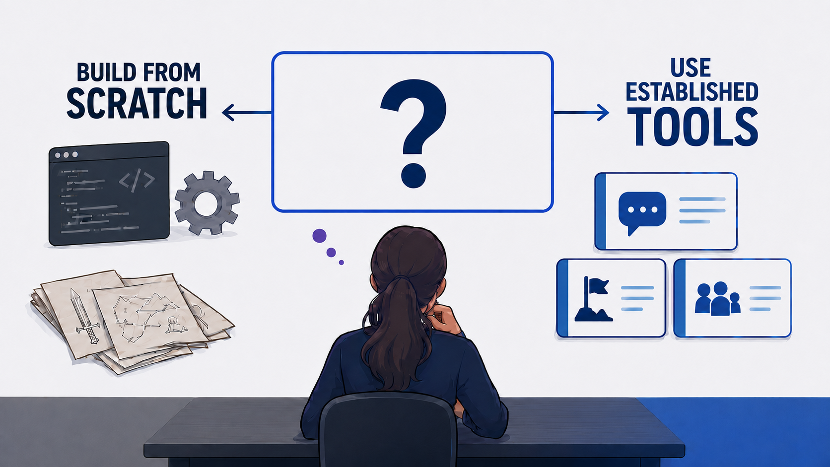 Build from scratch or use established tools