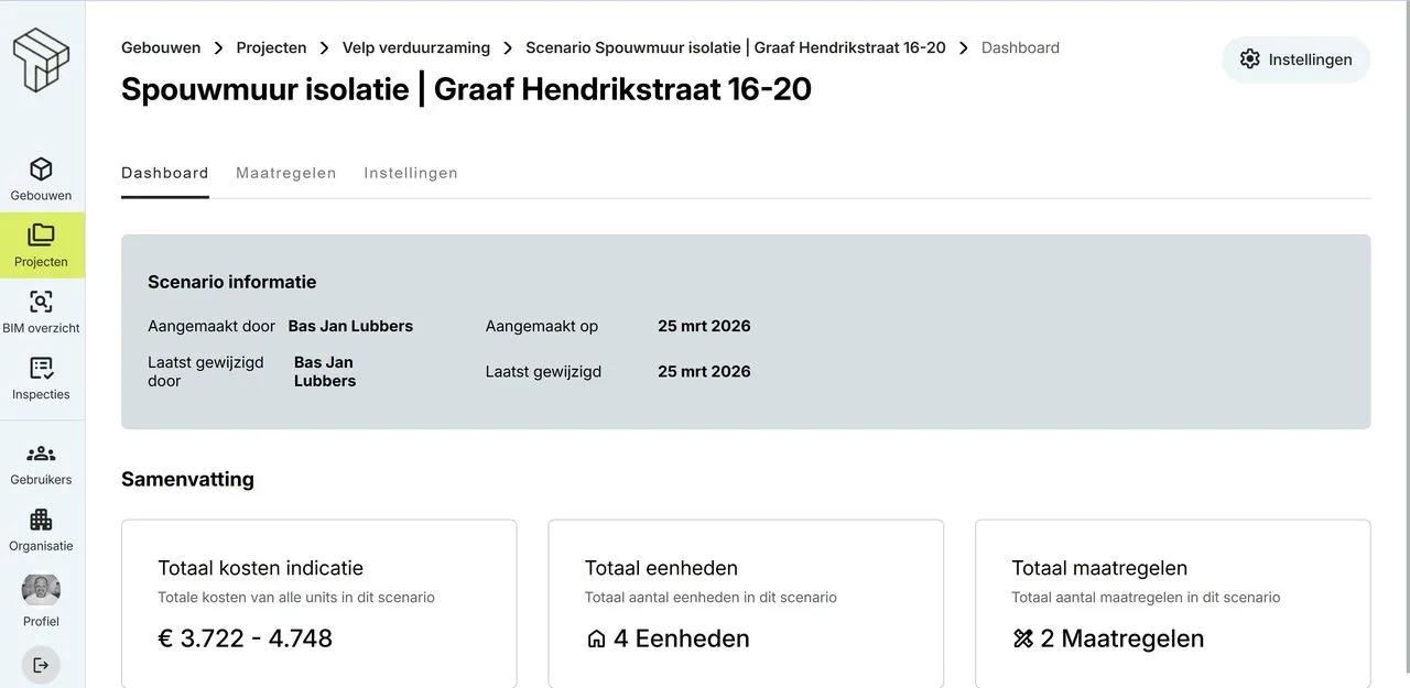 Elementenoverzicht van een woning