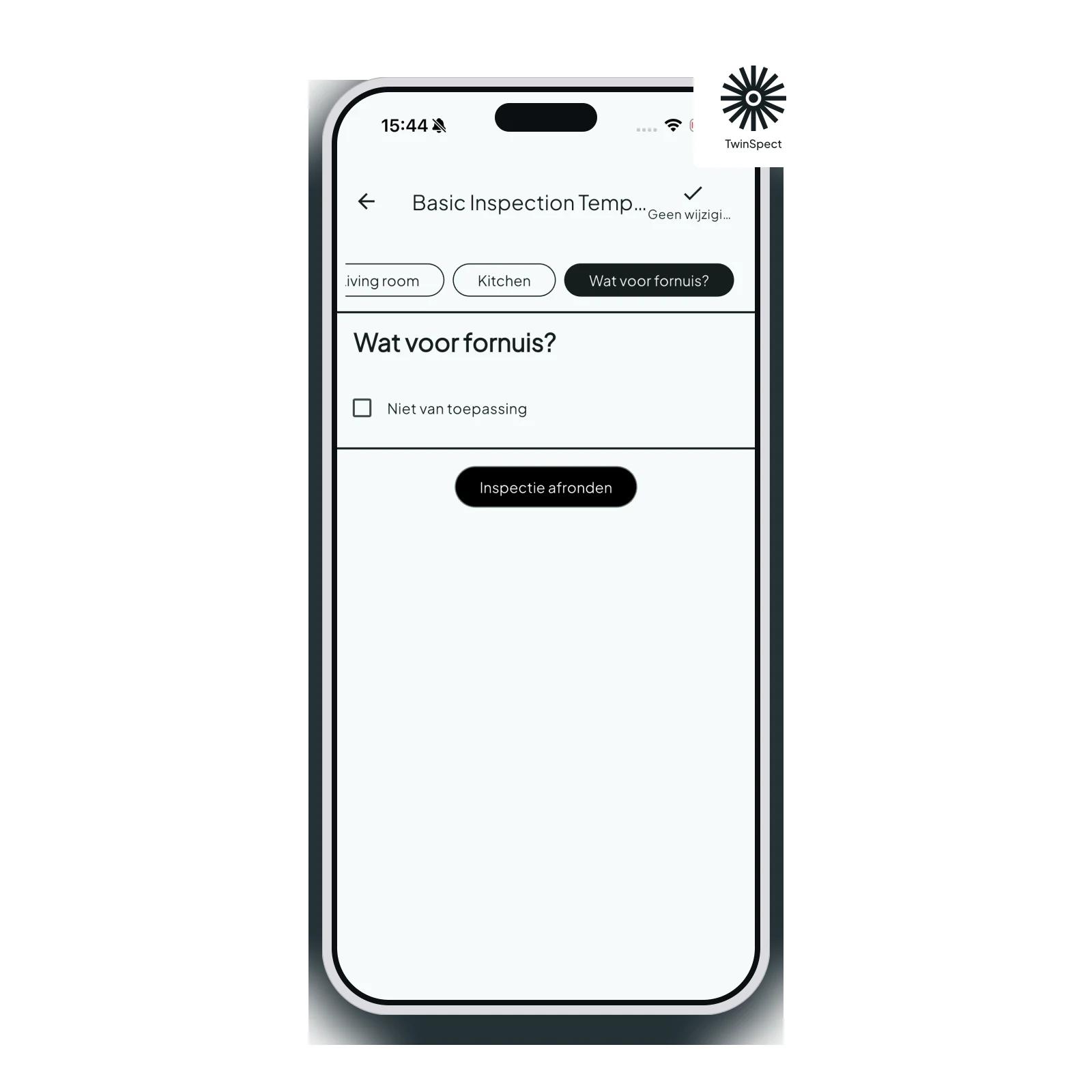 Inspectie afronden in TwinSpect