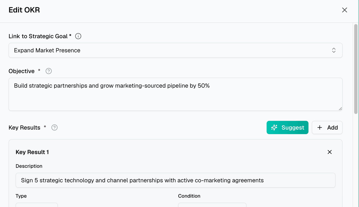 Pulse helps you transform vague objectives into actionable, high-quality OKRs.