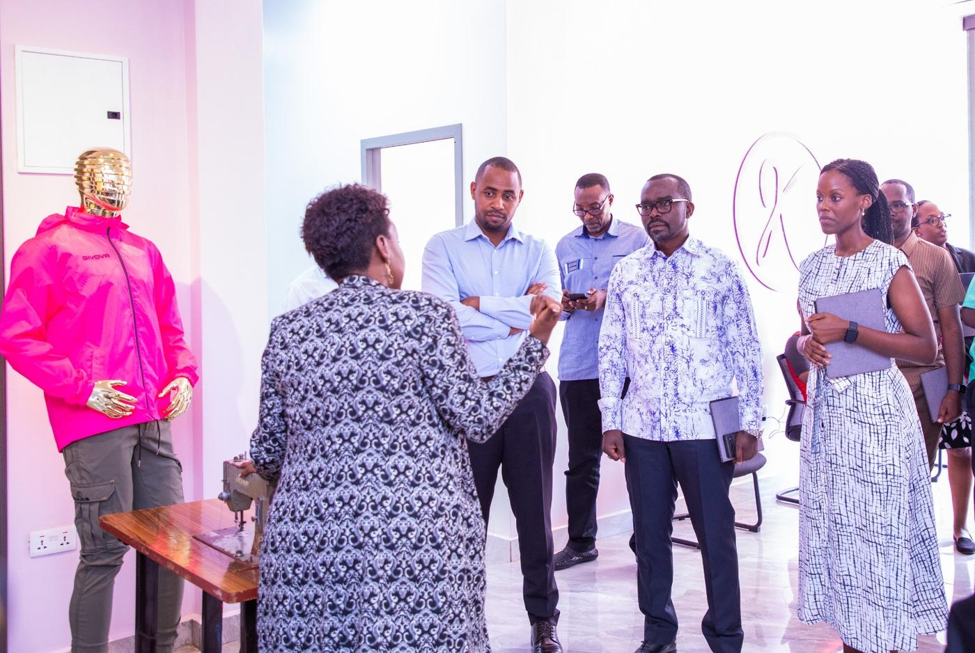 Diane Mukasahaha presents the DIKAM showroom, where a vintage pedal sewing machine is kept on display