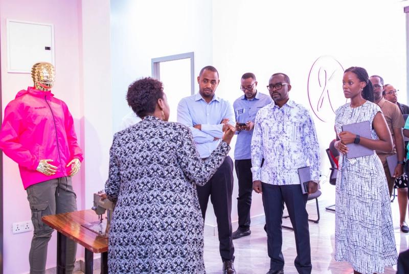 Diane Mukasahaha presents the DIKAM showroom, where a vintage pedal sewing machine is kept on display