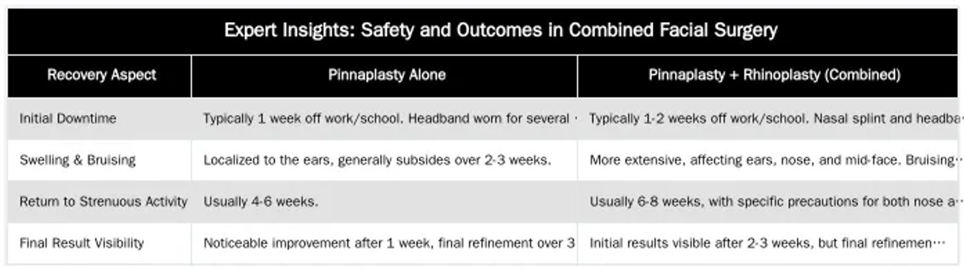 Expert Insights: Safety and Outcomes in Combined Facial Surgery — Combining Pinnaplasty with Other Facial Procedures