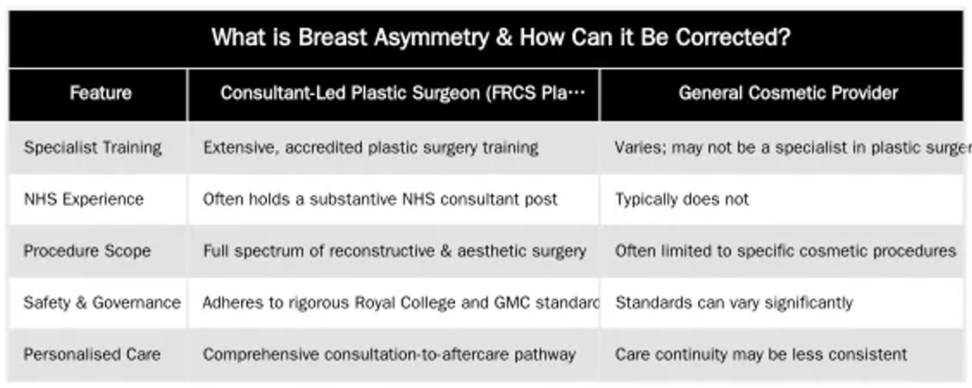 What is Breast Asymmetry & How Can it Be Corrected? — Correcting Breast Asymmetry: Surgical Options for Uneven Breasts