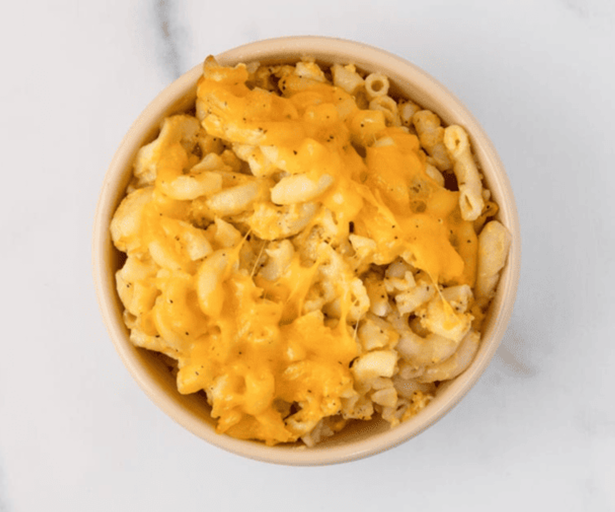Zion Delight baked mac and cheese — Southern soul food side dish Atlanta