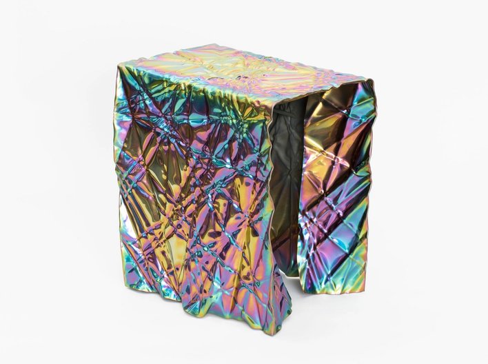 3112 Prinz Rainbow Stool Polished