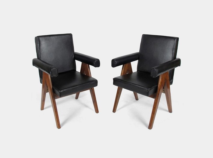 Pj black armchairs