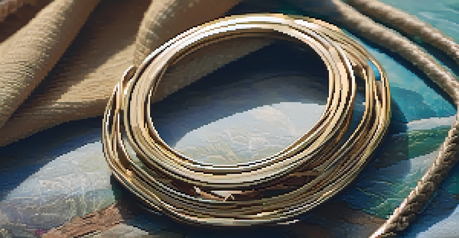 A close-up image of a handcrafted accessory made from recycled materials, showcasing its intricate details and textures.