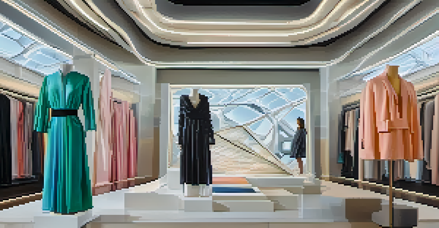 A futuristic garment made from smart fabrics displayed in an innovative architectural space, showcasing the intersection of advanced fashion and design.
