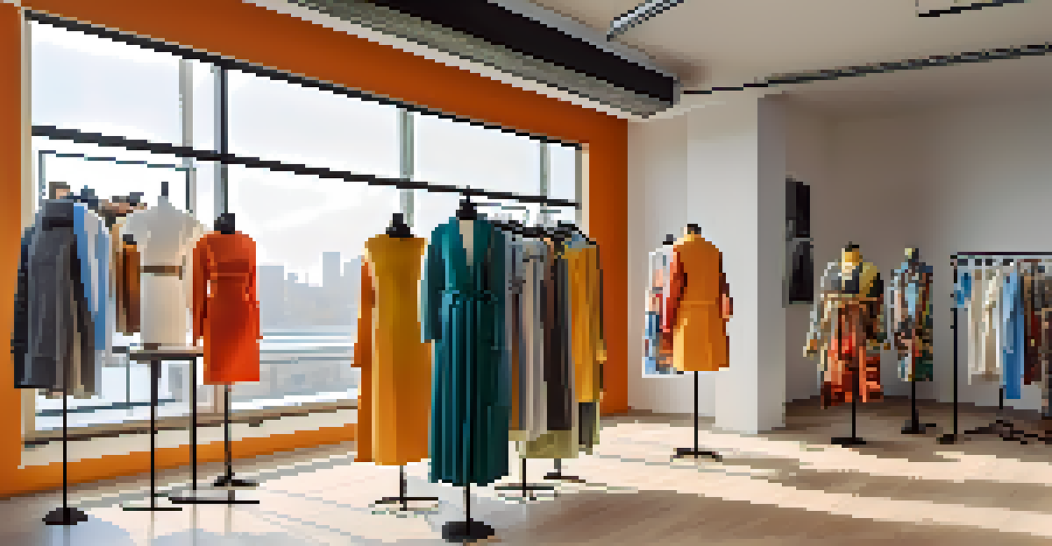 A modular clothing collection on a mannequin in a well-lit fashion studio, highlighting versatile designs.
