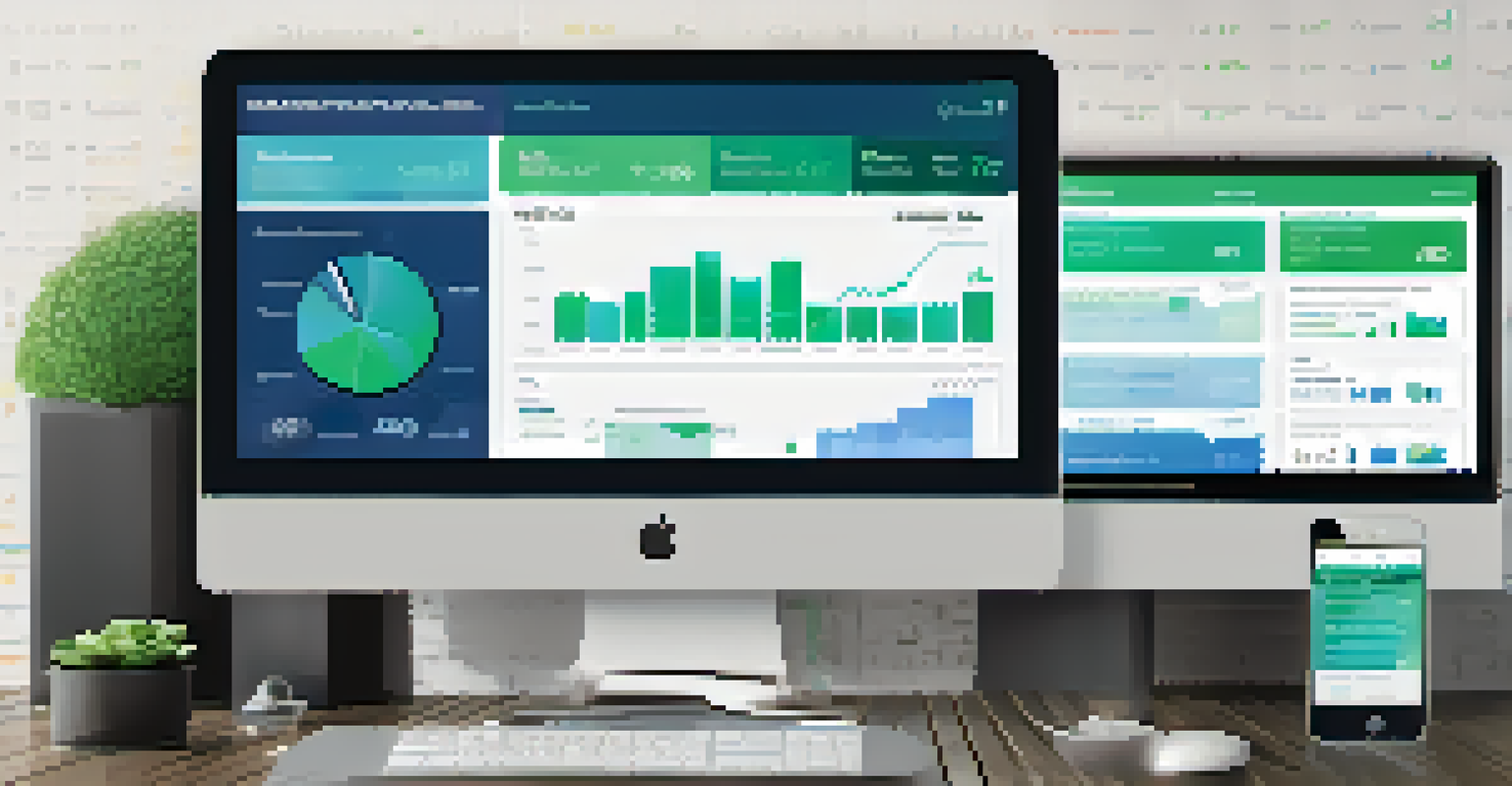 A digital dashboard displaying email marketing performance metrics, including graphs and charts, in a modern and sleek design.