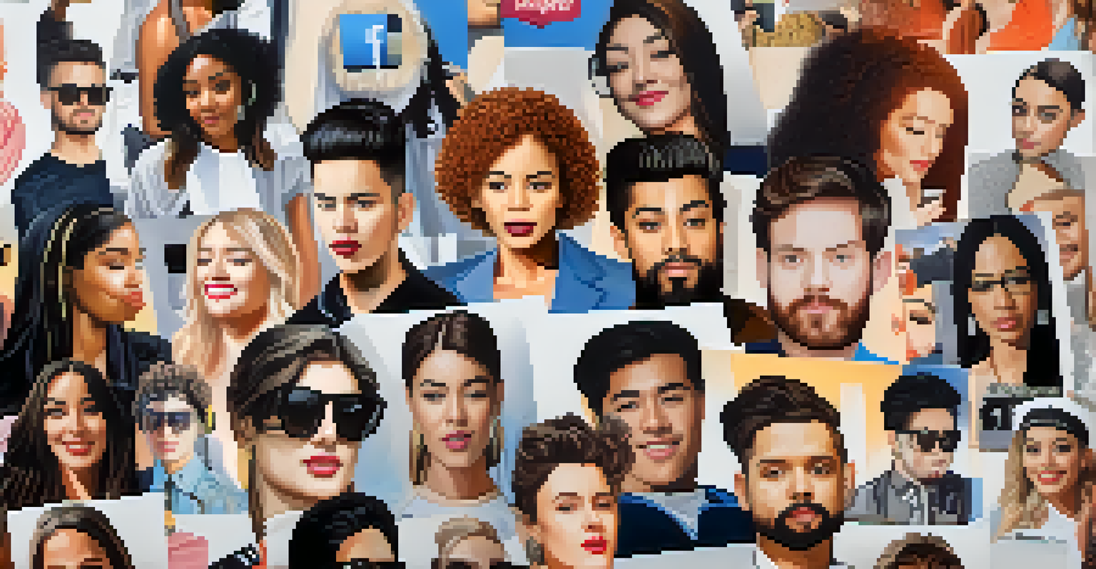 A colorful collage of social media posts showcasing diverse fashion styles with hashtags promoting gender inclusivity.