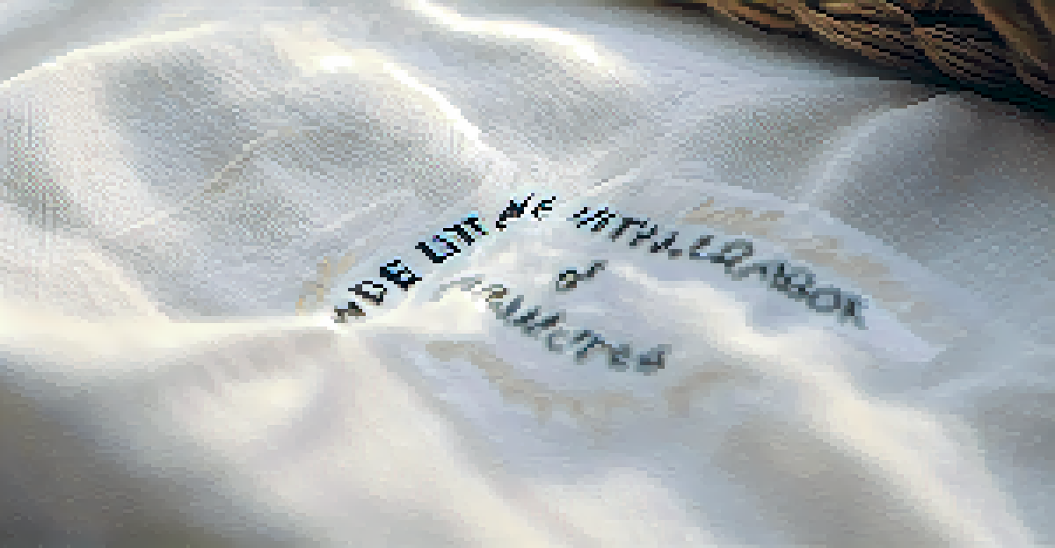 Close-up of a clothing label promoting fair labor practices on a sustainable garment.