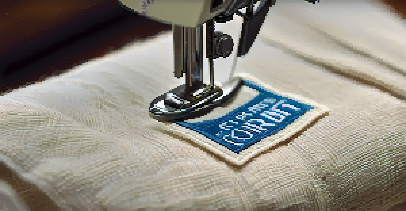 A close-up of clothing labels displaying Fair Trade and GOTS certifications on textured fabric.