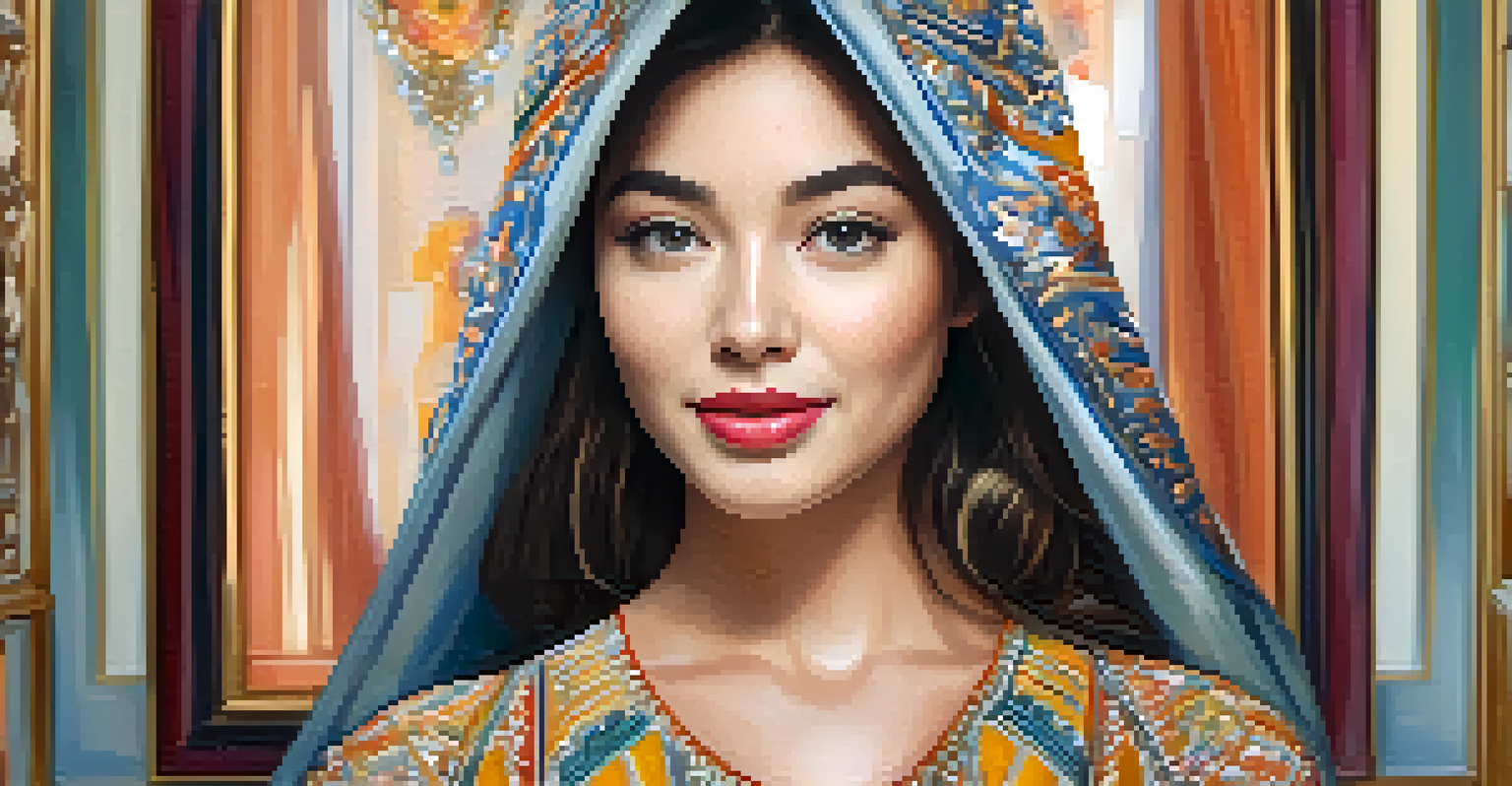 A close-up of a person dressing up in a stylish and comfortable outfit, with a focus on the textures and their joyful expression in a blurred background.