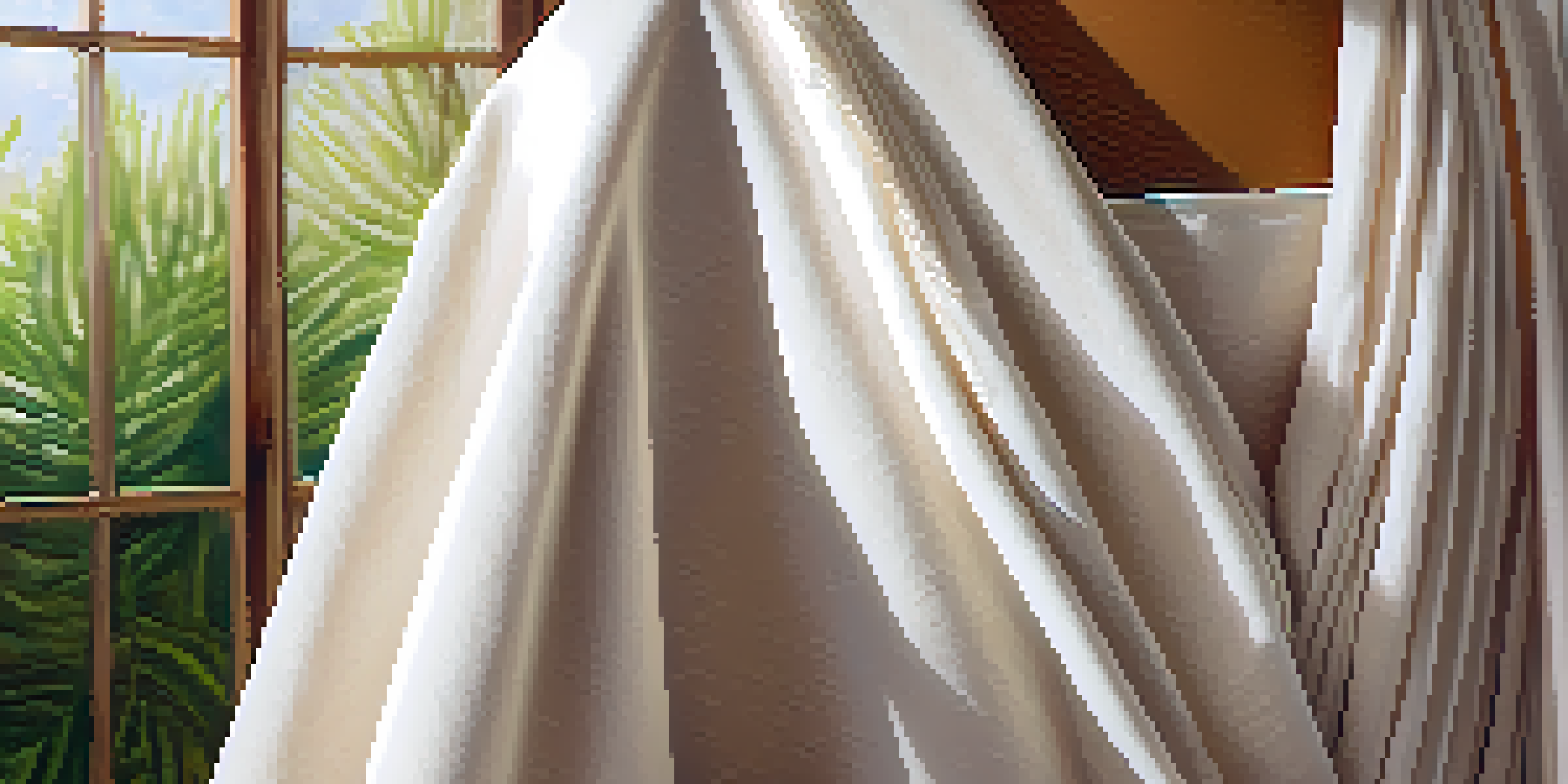 A close-up of a luxurious organic cotton garment on a wooden mannequin, illuminated by soft sunlight with greenery in the background.